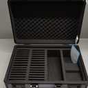 Graded Card Case with Individual Slots Storage Box, Trading Card Cases for Sports Cards with Combo Lock, Card Slab Case for Baseball Cards Storage, Graded Cards Display Box X-Large (Black)