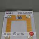 Taylor Digital Bathroom Scale with bamboo for Body Weight, Large 12.2 Inch Glass Platform, Blue Backlit LCD Display, 440 lb Capacity, Weight Tracking for 2 Users, Clear