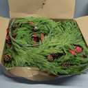 Miyukyee 2 Pcs Norfolk Pine Garland 9 Ft Artificial Christmas Garland with Poinsettia Pine Cones Balls Winter Greenery Garland for Holiday Mantle Stairs Stairs Indoor Outdoor Xmas Decor