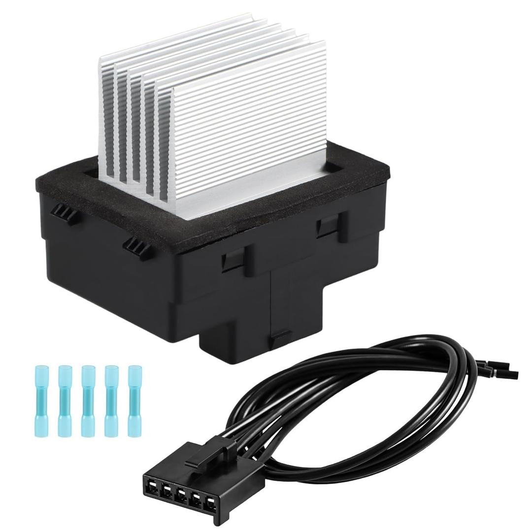 HVAC Fan Blower Motor Resistor with Connector Wire Harness Compatible with Ford Fusion 2006-2012 Lincoln MKZ 2007-2012 Zephyr Mercury Milan 2006-2011 Replace #:8E5Z19E624A 6E5Z19E624AA