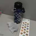 DYSANKY National Parks Water Bottle  32 oz Insulated Stainless Steel Water Jug with 63 Hand-Drawn Park Stickers, Outdoor Accessories & Gift Box  BPA-Free  Ideal for Hiking, Camping & Travel (Navy Blue)