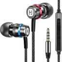 HIFI WALKER A1 Wired Earbuds with Microphone, Hi-Res 3.5mm Headphones Wired with Volume Control, Clear Calling Metal in-Ear Earphones for PC, Laptop, Tablet, Smartphone, Gaming (Space-Gray)