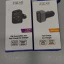 Set Of 2: FM Transmitter And Fast Charge Car Charger; USB Fast Charger Car Charger