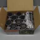 SOLPEX Hanging Solar Lights Outdoor, 8 Pack Decorative Cracked Glass Ball Light, Solar Powered Waterproof Globe Lighting, Hanging Globe Solar Lights for Garden, Yard, Patio, Lawn, Flower Bed (Warm White)