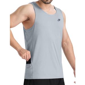 EZRUN Mens Tank Tops Quick Dry Workout Muscle Sleeveless Shirts for Summer Bodybuilding Running Fitness Training. 3XL