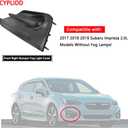 Front Right Bumper Fog Light Cover Compatible with 2017 2018 2019 Subaru Impreza 2.0i Replace 57731FL20A (Passenger Side)