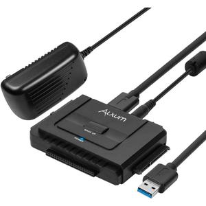 Alxum SATA IDE to USB 3.0 Hard Drive Adapter with Power, IDE to SATA Adapter External Hard Disk Reader for 2.5/3.5 inch IDE
