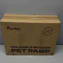 2026 Upgraded Dog Ramp for Couch, Foldable Small Dog Ramp for Sofa, 4 Adjustable Height from 13'' to 21", Portable Stable Pet Steps with Non-Slip Pad, Pet Ramps Use for Sofa Couch Stairs (A-wood Color)