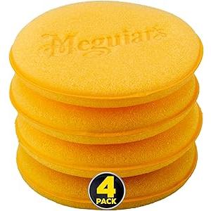 4 prs of Detailer's Choice 4" Foam Applicator Pads, designed for applying wax, polish, and protectants to vehicle exteriors.