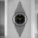Wall Clock,Decorative Wall Clocks with Silent Quality Quartz Clock Battery Operated,Large Wall Clock for Living Room,Kitchen,Home,Bathroom,Bedroom Wall Decor,11.8x29.5inch,Black