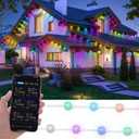 Permanent Outdoor Lights, 100FT Smart Rainbow RGB with 72 LEDs, App Control Remote with DIY Modes, IP67 Waterproof Eaves Lighting for Holiday, Garden Decor, Christmas, Party,Halloween,Roof,