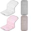 Thyle 2 Pcs Stroller Seat Cushion Stroller Seat Liner Baby Stroller Accessories Reversible Baby Carriage Cushion Universal Stroller Cotton Newborn Car Seat Breathable Stroller Mat for Pushchair