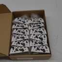 12 Pcs Metal Cow Print Cowbells with Handle Novelty Cow Bells Noise Makers Cow Print Party Favors for Birthday Farm Animal Theme Party Western Wedding Sporting Events Football Games, White/Black