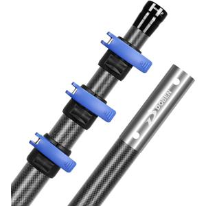 DOBEN Carbon Fiber 16FT Adjustable Telescopic Pool Pole with Quick-Release Lock - Compatible with Skimmer Nets, Brushes & Vacuums
