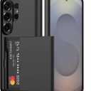Nvollnoe for Samsung S26 Ultra Case with Card Holder Dual Layer Heavy Duty Protective Case Hidden Card Slot Slim Wallet Case for Samsung S26 Ultra 6.9''(Black)