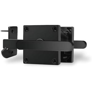 Heavy Duty Matte Finish Gate Latch,Aluminum Double Side Swinging Door Hardware Latches, Fit for Outdoor Gates，Farmhouse，Farm，Garden，Shed Barn，Courtyard，Cottages，Black