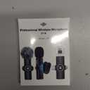 3 in 1 Mini Wireless Lavalier Microphone for All Devices (iOS, Andriod, Camera, PC) - Noise Reduction Lapel Mic for Recording, Clip on Omni Lav Mic for Video Recording, Tiktok, YouTube, Vlog (Black J25 3IN1)