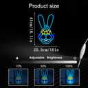 Anime Cartoon Bonnie Rabbit Neon Signs for Wall Decor,Dimmable Cartoon Bunny Neon Light,USB Powered Game Sign for Bedroom Gaming Room Man Cave Bar Birthday Gifts(10 * 16.1in) (Blue)