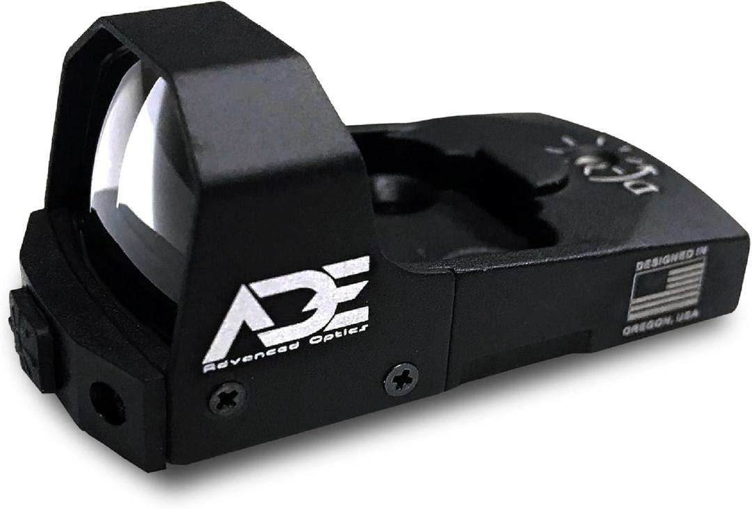 Ade Advanced Optics RD3-006B-2 Green Dot Reflex Sight – 3 MOA Reticle, 5 Brightness Settings, Fits Doctor/Venom/Fastfire Footprint, Includes Picatinny Mount – Compact Pistol Optic for Handgun Slides