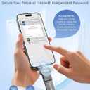 MFi Certified Photo Stick 128GB USB Flash Drive for iPhone, 4 in 1 External Thumb Drive for Picture Video Saver and Backup, High Speed USB 2.0 Memory Stick for iPhone/iPad/Android/PC (Black)