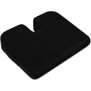 Orthopedic Wedge Cushion for Car Truck & Vehicles for Long Sitting and Improves Body Positioning for Office Chair Tailbone Support
 15.5"*18.5" ( black )