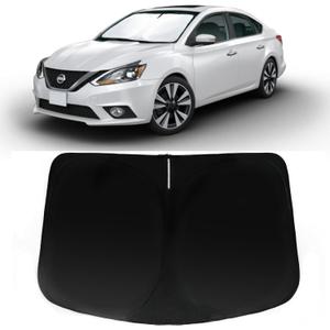 Windshield Sun Shade for Nissan Sentra 2014-2019 Car Front Window Sunshade with 240T Sun Visor Protector Blocks UV Rays Heat Sun Shield Accessories