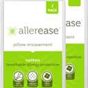 AllerEase 100% Breathable Cotton Pillow Protector for Sleeping, Queen 30" x 20" - 1 Pack of 2,White