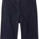 Nautica Girls' School Uniform Bermuda Shorts, Pull-on Fit, Stretchy Material, Functional Pockets Size 10