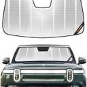 Pigenius Windshield Sun Shade for Rivian R1S/R1T 2022-2025. Reflective Aluminum Film Front Window Sunshade - BLAZBLOCK