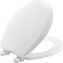 Bemis 500EC Durable Wood Toilet Seat with Easy Clean Hinges, Made in USA, Round, White