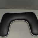 LIONVISON Arm Rest for Nails Tech U Shaped - Comfortable Manicure Nail Hand Rest Pillow Cushion, PU Leather Nail Armrest Stand for Acrylic Nail Art Tech, Quick Installation, Black