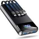 OHOVIV Portable Charger Power Bank 50000mAh Battery Pack, 22.5W Fast Charging PowerBank with Built in Cables,Travel Essential USB-C Portable Phone Charger for iPhone Samsung Pixel Android iPad