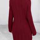 PRETTYGARDEN Women's Swimsuit Cover Up 2025 Summer Bathing Suit Swimwear Crochet Knit Dress Fashion Beach Vacation Clothes (Red, XL)