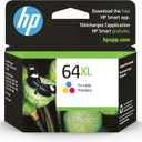 HP 64XL Tri-color High-yield Ink Cartridge for HP Printers | Works with Printer Series: ENVY Inspire 7950e; ENVY Photo 6200, 7100, 7800; Tango | Eligible for Instant Ink | N9J91AN