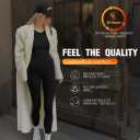 Thermal Underwear Tops for Women Long Sleeve Crewneck Shirts - Fleece Lined Soft Stretch Fitted Baselayer for Winter (Black)