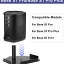 New Upgrade Height Adjustable Speaker Stand for Bose S1 Pro / S1 Pro Plus / S1 Pro+, Extends 45" to 54", Holds up to 20LBS, Heavy Duty Speakers Stands for Bose, Easy to Install, with Screws