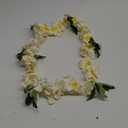 White Hawaiian Leis for Luau Party Favors 3D Foam Tropical Hawaiian Leis White Hawaii Wreath Garland Necklace Artificial Plumeria Flower for Hula Dance Wedding Summer Beach Party Supplies