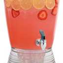 Drink Dispensers for Parties (2.5 Gallon) Large Plastic Water Dispenser for Counter Tops, No Mess, Easy to Assemble & Wash, Up to 40 Drinks