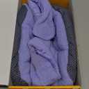 REVIX Microwavable Foot Warmers for Women & Men, Microwavable Booties with Moist Heat Therapy, Heated Slippers with Adjustable Fit and Non-Slip Design, Purple L