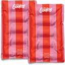 Cool Coolers Reusable XL Soft Ice Packs for Coolers, Long-Lasting Lunch Box Ice Pack, High Performance Quick Freeze, 2Pk, Pink & Orange Stripe