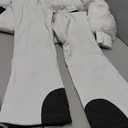 GSOU SNOW Women Ski Suit One Piece Snowsuit Snowboard Faux Fur Collar Slim Jumpsuit Jacket Insulated Windproof Outdoor Winter (Small, White Color)