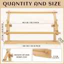 Yookeer Adjustable Embroidery Stand Hands Free Cross Stitch Scroll Frame Needlepoint Needlework Frame Stand Wooden Rotated Embroidery Hoop Holder for Arts Crafts Sewing Kit Supplies