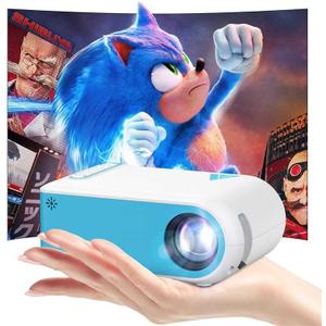 Mini Projector, Nasin WiFi 6 & Bluetooth 5.4 Portable Outdoor Movie Projector, 1080P 4K Supported, Home Cinema Wireless Screen Mirroring with iOS/Android/Tablet/Laptop/PC/PS5/TV Stick, HDMI/USB/Type C