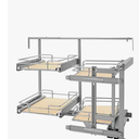 Rev-A-Shelf 18 in Two-Tier Organizer for a Blind Right, Standard, Chrome