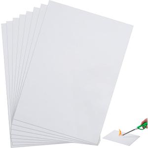 Qilery 8 Pcs High Temperature Gasket Paper 1/8" Thick Exhaust Gasket Material White Sheet for Wood Stove Pellet Stove Boiler Furnaces Kiln Forge Microwave Insulation Fireplace DIY