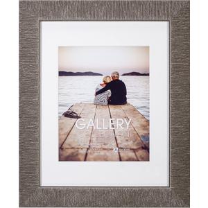 Malden International Designs Tribeca Textured Gray 8x10/11x14 Matted Frame