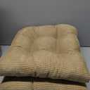 Arlee Tyler, Set of 2-Memory Foam Chair Pads, Non-Skid Backing-Durable Thick Seat Cushions for Kitchen, Office, Patio, Beige 2 Count