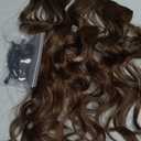 Fliace Clip in Hair Extensions, 4 PCS Natural & Soft Hair & Blends Well Hair Extensions, Dark Brown Long Wavy Hairpieces(24inch, 6pcs, Chocolate Brown)