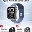 RAPTIC Thin Fit Designed for Apple Watch Series 10 42mm Case, Anti-Scratch Sensitivity Screen Protector with TPU All Around Anti-Fall Bumper Protective Case Cover - Crystal Clear