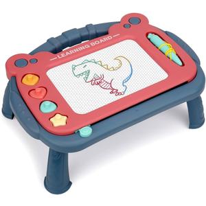 HCFJEH Magnetic Drawing Board for Toddlers 3, Color Erasable Doodle Writing Pad, Learning Painting Sketch Pad, Best Birthday Easter Christmas Halloween Kids Toy Gifts for Boys and Girls(Blue)